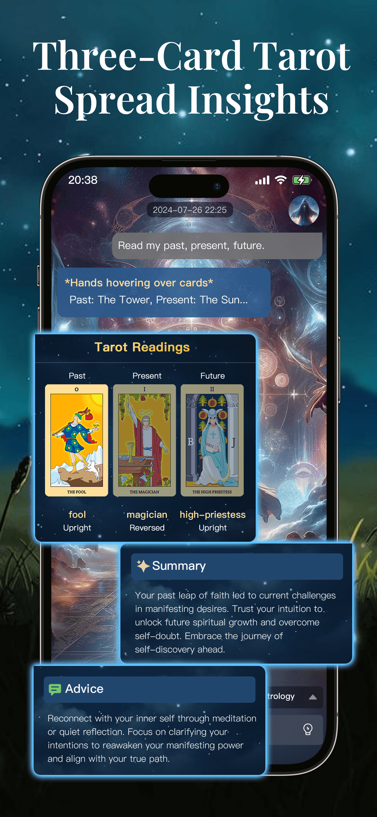 AI Tarot Reading Interface