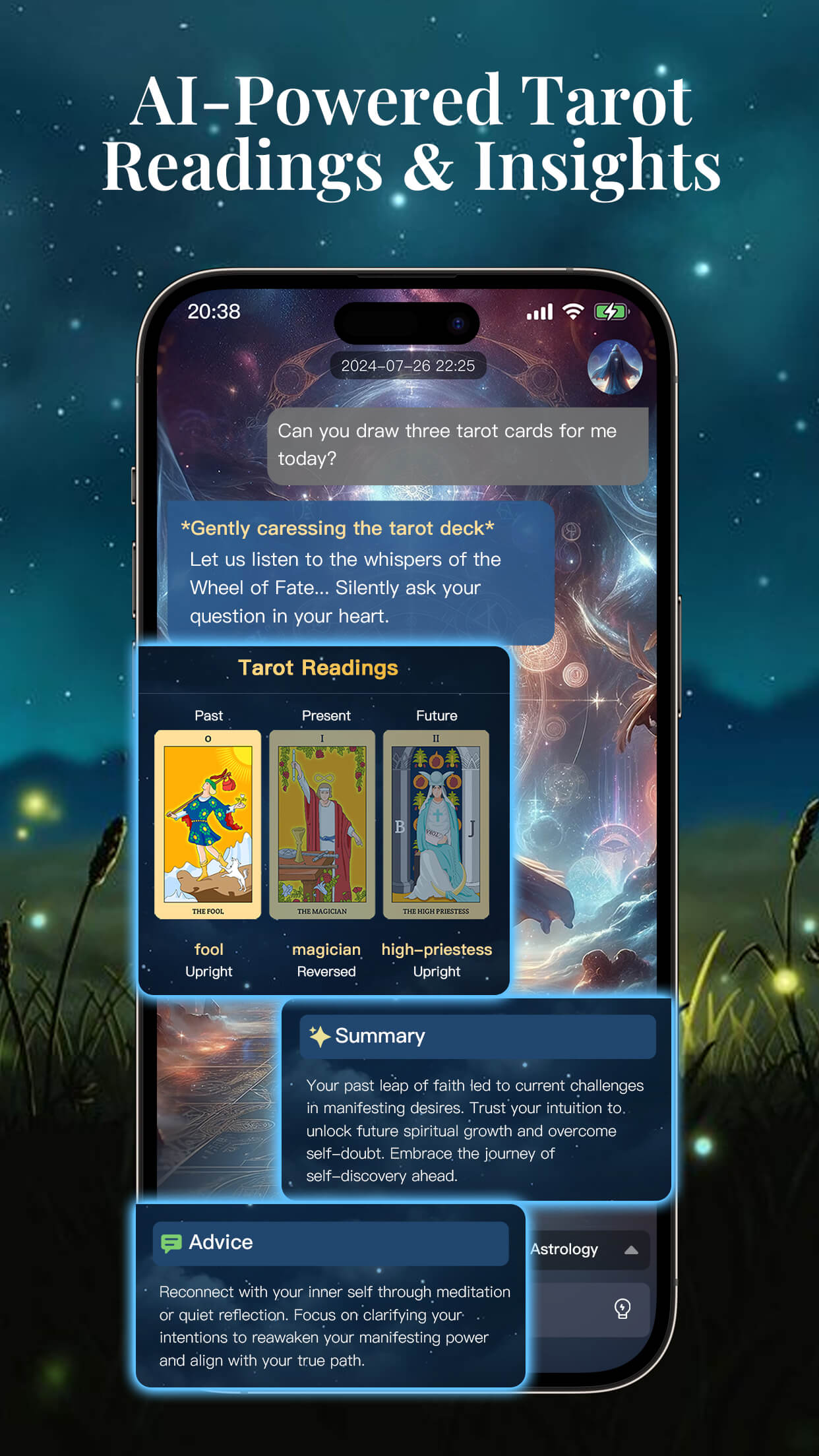 AI Tarot Reading Interface